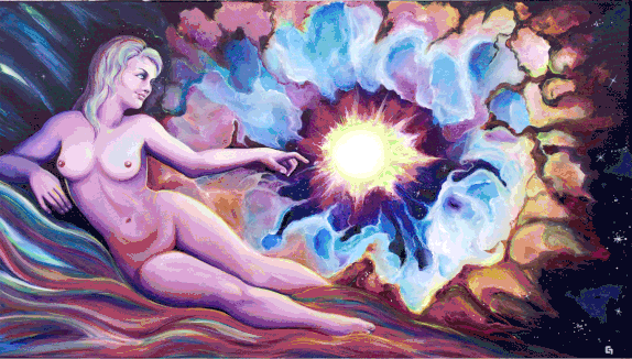 Gaia, Acryl auf Leinwand, 80  x 140 cm, 2024
